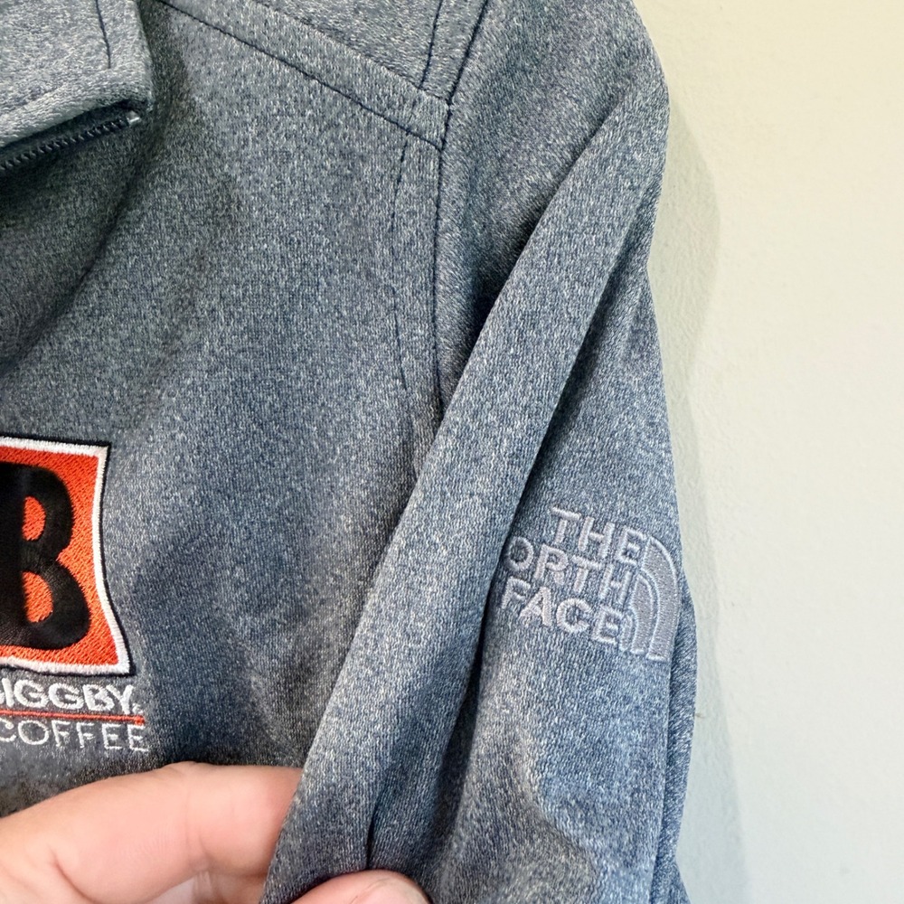 The North Face Quarter Zip Pullover Womens Medium Blue Biggby Coffee Workwear - Picture 4 of 8